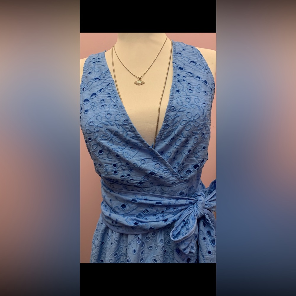 Maeve Eyelet Wrap Midi dress by Anthropologie 4P - Picture 16 of 16